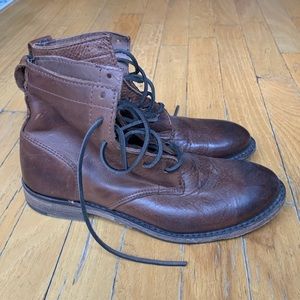 Vintage Shoe Company brown leather boots